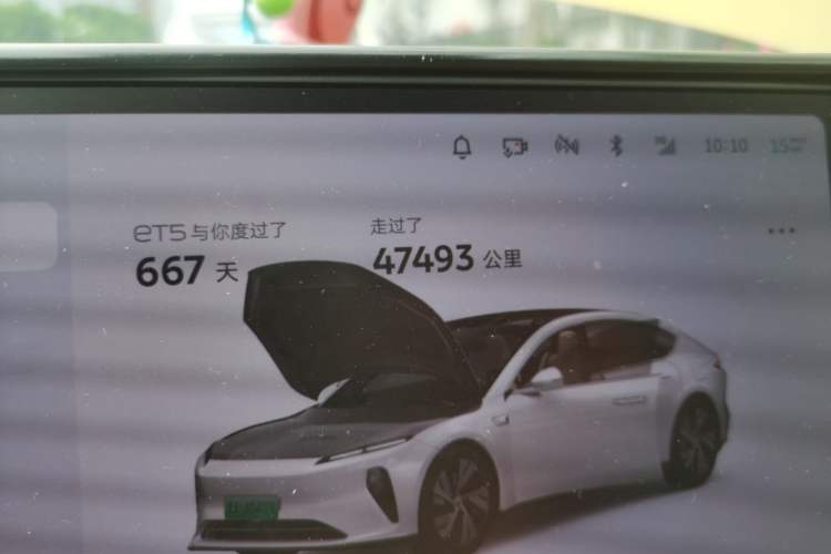 Used Nio ET5 2024 75 kWh Odometer Close Up