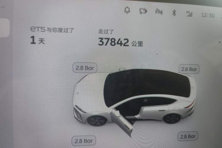 Used Nio ET5 2024 75 kWh Odometer Close Up
