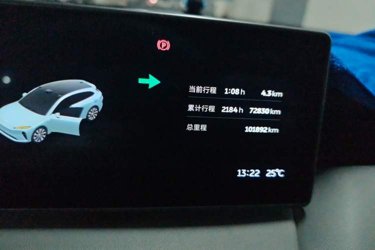 Used Nio ET5T 2023 75 kWh Touring Odometer Close Up