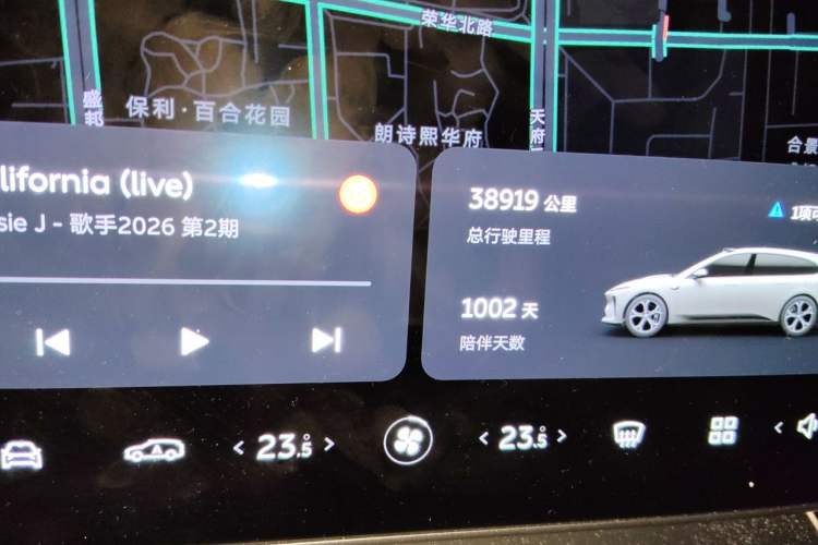 Used Nio ET5T 2023 75 kWh Touring Odometer Close Up
