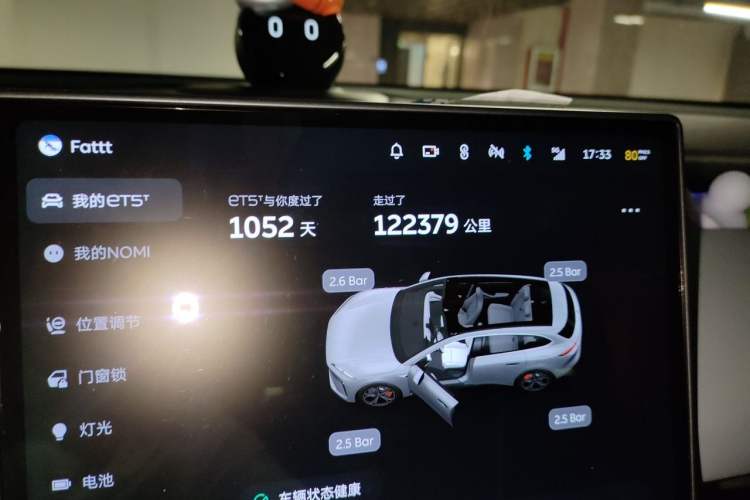 Used Nio ET5T 2023 75 kWh Touring Odometer Close Up