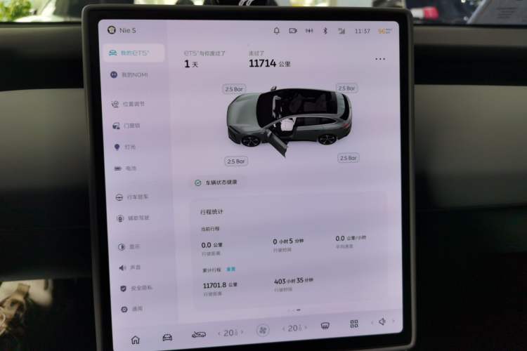 Used Nio ET5T 2023 75 kWh Touring Odometer Close Up