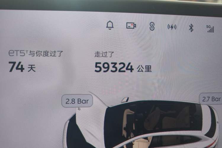 Used Nio ET5T 2023 75 kWh Touring Odometer Close Up