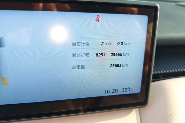 Used Nio ET5T 2023 75 kWh Touring Odometer Close Up