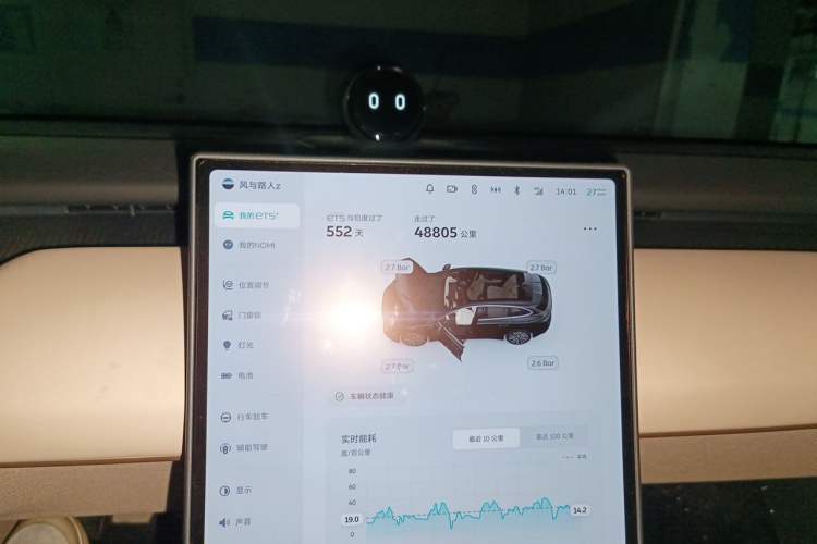 Used Nio ET5T 2024 75kWh Touring Odometer Close Up