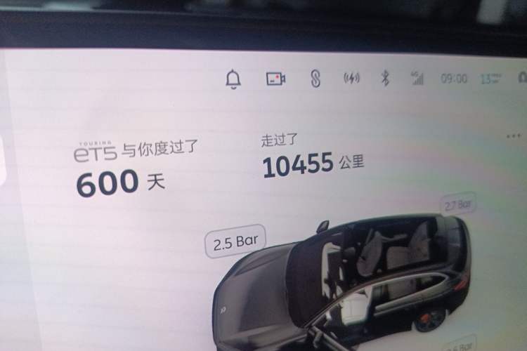 Used Nio ET5T 2024 75kWh Touring Odometer Close Up