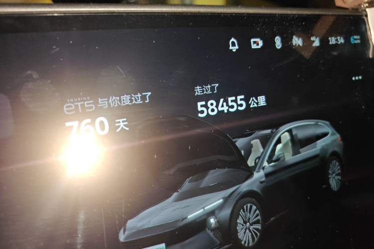 Used Nio ET5T 2024 75kWh Touring Odometer Close Up
