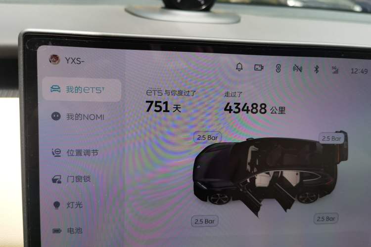 Used Nio ET5T 2024 75kWh Touring Odometer Close Up