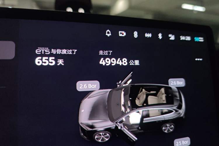 Used Nio ET5T 2024 75kWh Touring Odometer Close Up