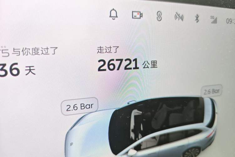 Used Nio ET5T 2024 75kWh Touring Odometer Close Up