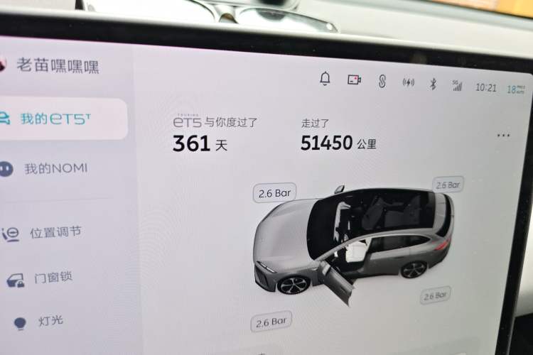 Used Nio ET5T 2024 100kWh Touring Odometer Close Up