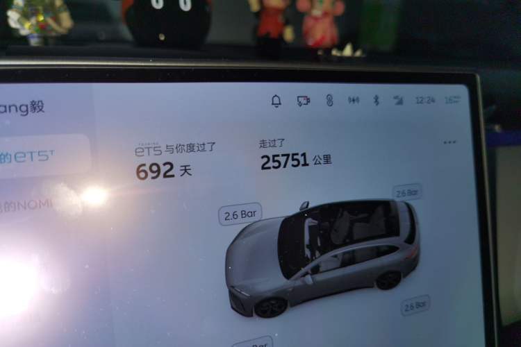 Used Nio ET5T 2024 75kWh Touring Odometer Close Up