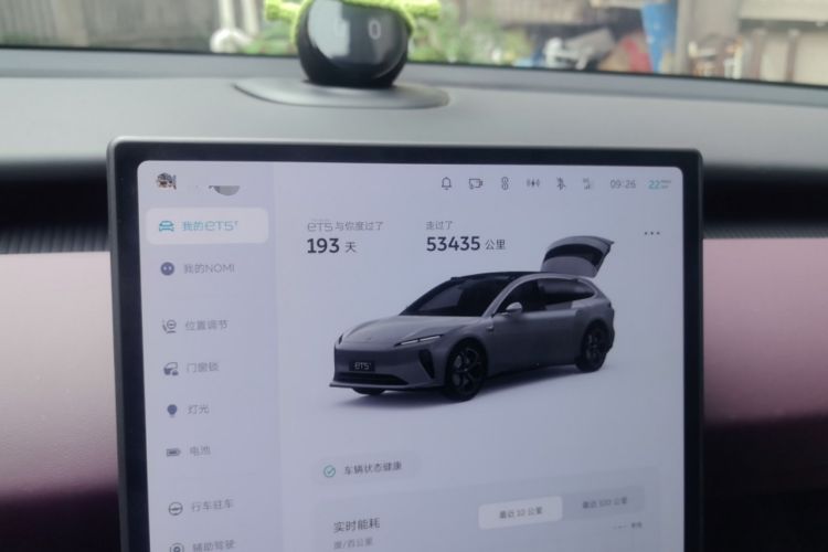 Used Nio ET5T 2024 75kWh Touring Odometer Close Up