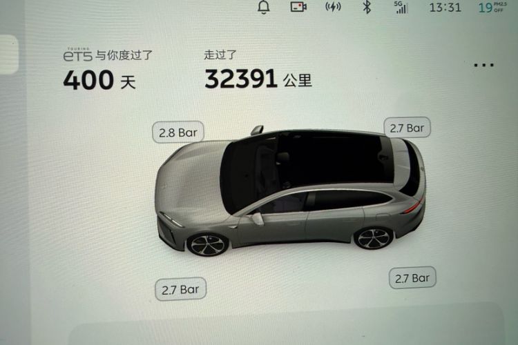 Used Nio ET5T 2024 75kWh Touring Odometer Close Up