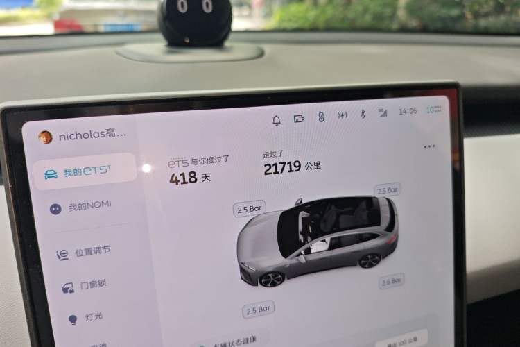 Used Nio ET5T 2024 75kWh Touring Odometer Close Up