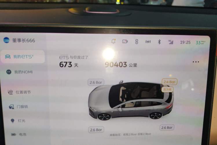 Used Nio ET5T 2024 75kWh Touring Odometer Close Up