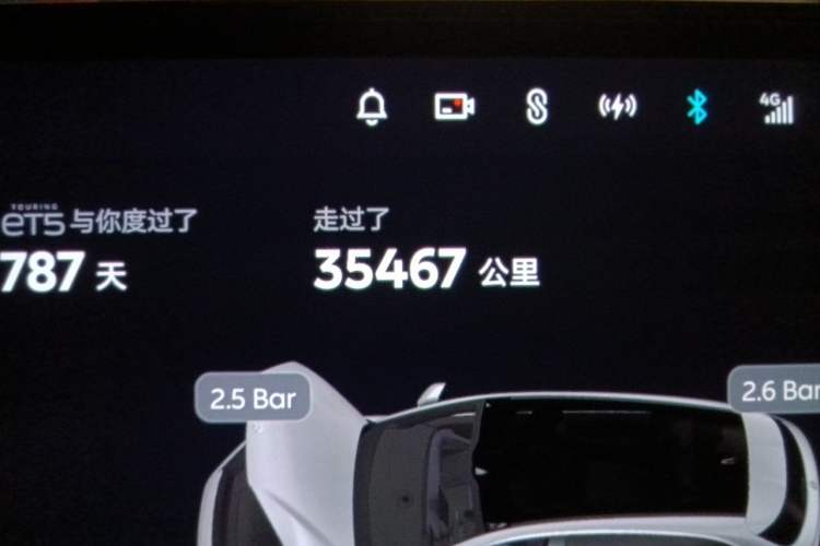 Used Nio ET5T 2024 75kWh Touring Odometer Close Up