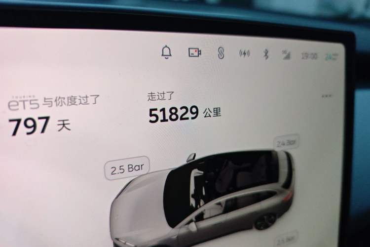 Used Nio ET5T 2024 75kWh Touring Odometer Close Up