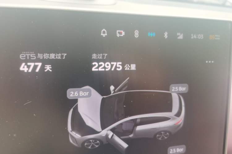 Used Nio ET5T 2024 75kWh Touring Odometer Close Up