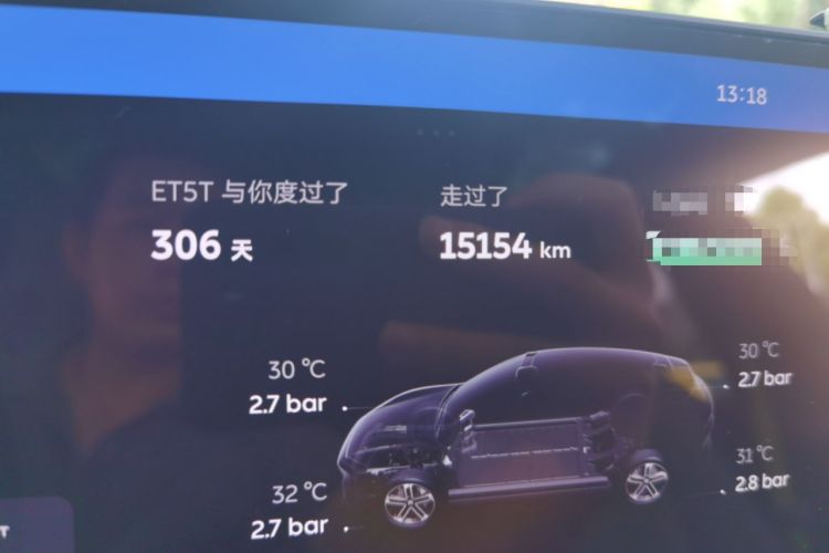 Used Nio ET5T 2025 Model Champion Commemorative Edition, 75kWh Touring Odometer Close Up