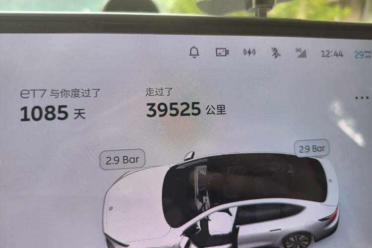 Used Nio ET7 2022 75 kWh Odometer Close Up