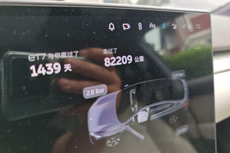 Used Nio ET7 2022 100kWh First Edition Odometer Close Up