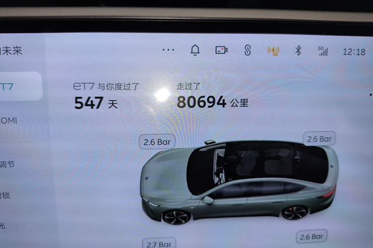 Used Nio ET7 2022 100kWh First Edition Odometer Close Up