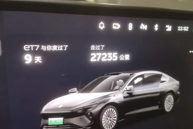 Used Nio ET7 2023 75 kWh Odometer Close Up