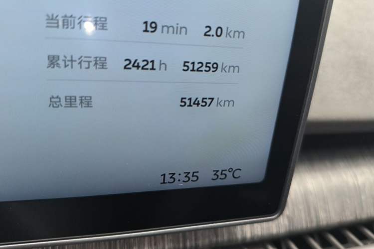Used Nio ET7 2023 75 kWh Odometer Close Up