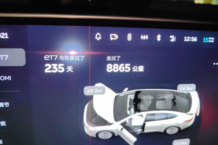Used Nio ET7 2023 75 kWh Odometer Close Up