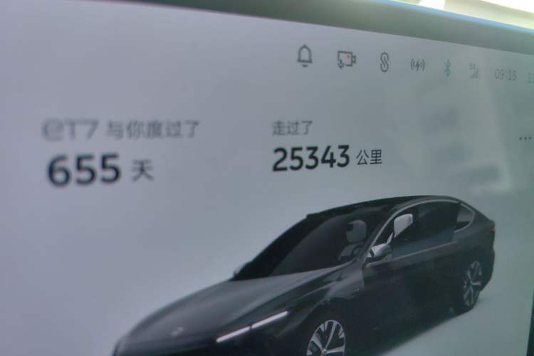 Used Nio ET7 2024 75 kWh Executive Edition Odometer Close Up