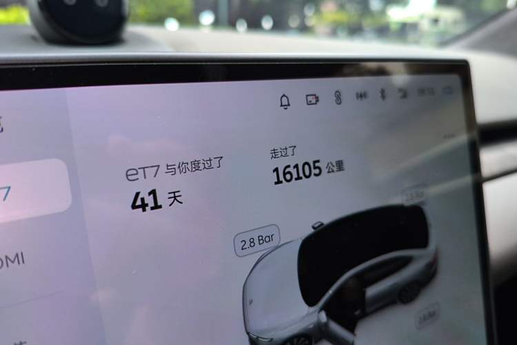Used Nio ET7 2024 75 kWh Executive Signature Edition Odometer Close Up
