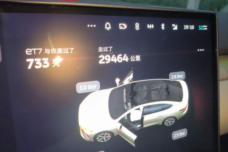 Used Nio ET7 2024 75 kWh Executive Edition Odometer Close Up