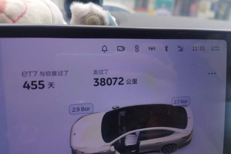 Used Nio ET7 2024 100kWh Executive Edition Odometer Close Up