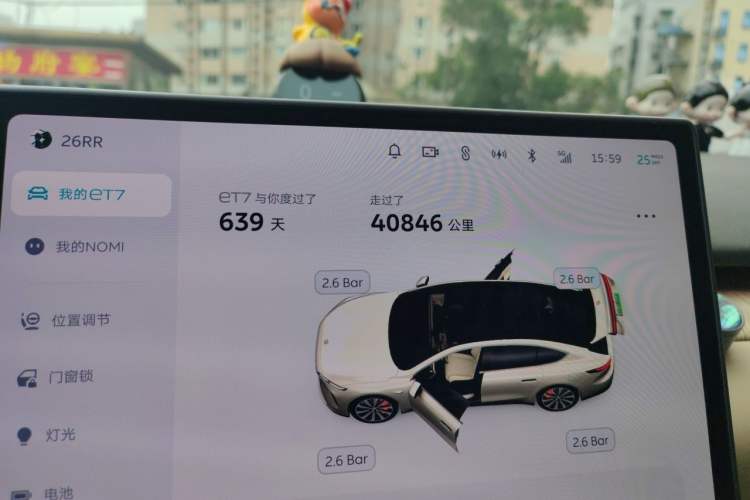 Used Nio ET7 2024 75 kWh Executive Edition Odometer Close Up