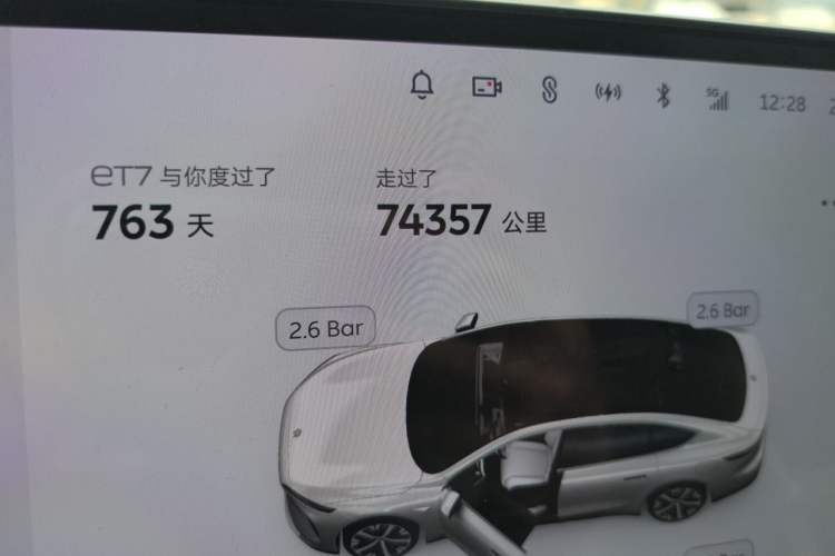 Used Nio ET7 2024 75 kWh Executive Edition Odometer Close Up