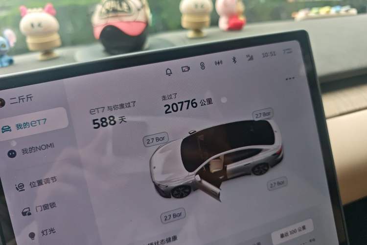 Used Nio ET7 2024 75 kWh Executive Edition Odometer Close Up