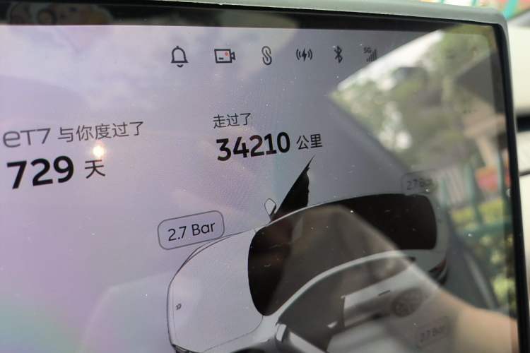 Used Nio ET7 2024 75 kWh Executive Edition Odometer Close Up