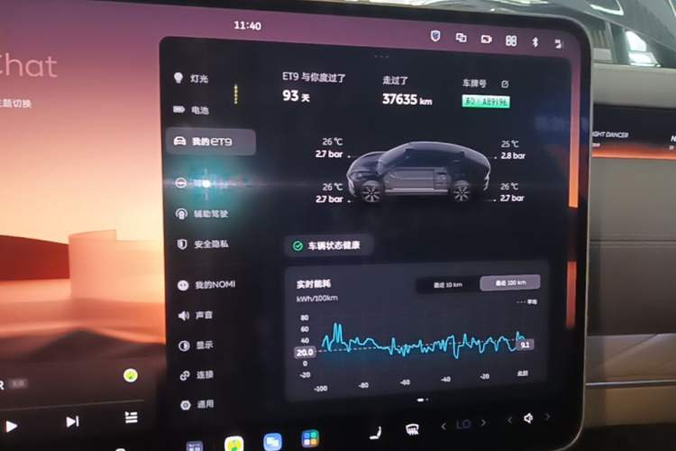 Used Nio ET9 2025 100kWh Signature Edition Instrument Cluster