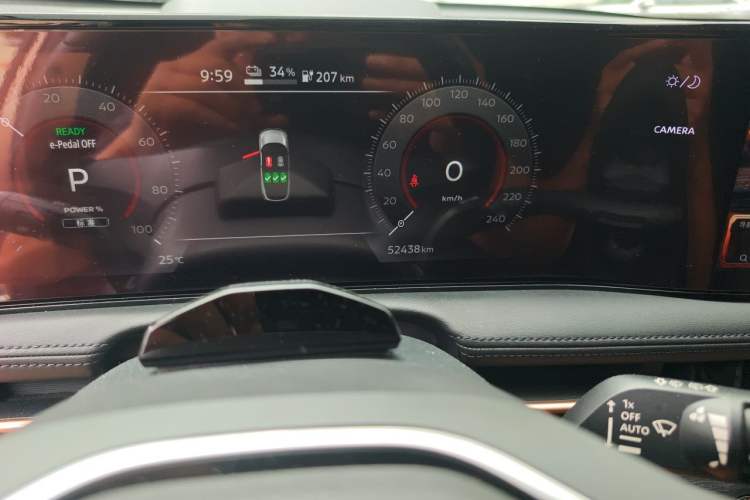 Used Nissan ARIYA 2022 Two-Wheel Drive Long Range Top-Tier Version Odometer Close Up