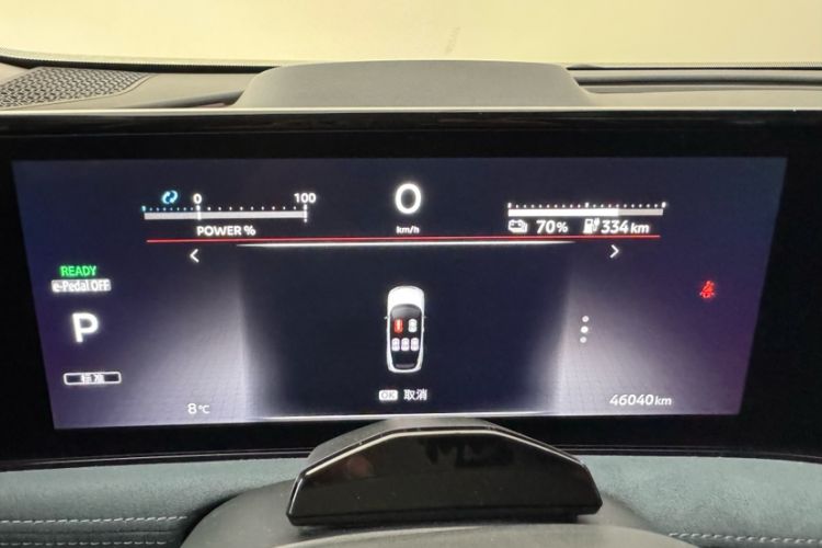 Used Nissan ARIYA 2022 Four-Wheel-Drive High-Performance Top-Tier Model Odometer Close Up