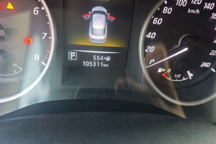 Used Nissan Lannia 2016 1.6L CVT High-Energy Version Odometer Close Up