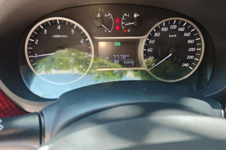 Used Nissan Lannia 2018 1.6L CVT Smart Cool Trendy Audio Model Odometer Close Up