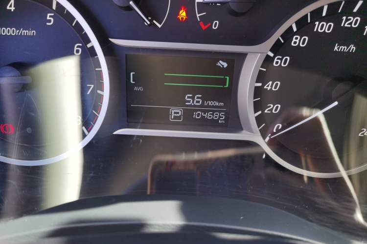 Used Nissan Lannia 2018 1.6L CVT Smart Cool Trendy Audio Model Odometer Close Up