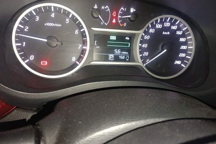 Used Nissan Lannia 2018 1.6L CVT Smart Cool Trendy Audio Model Odometer Close Up
