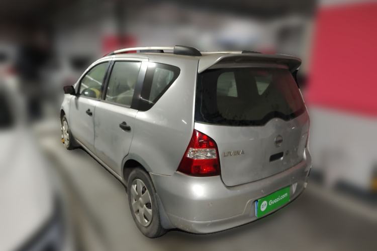 Used Nissan Livina 2010 Jingyue Edition 1.6L Manual All-Around Model Rear Left 45 Deg