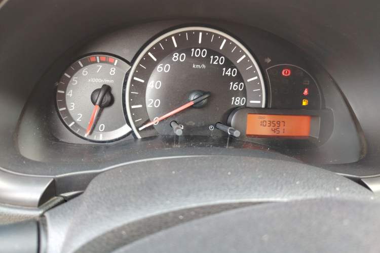 Used Nissan March 2010 1.5L Manual Easi-Style Edition Odometer Close Up