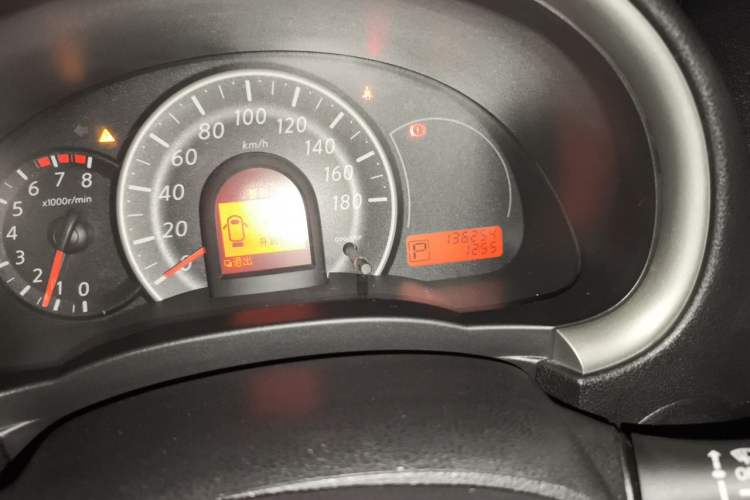 Used Nissan March 2010 1.5L Automatic Easy-Style Version Odometer Close Up