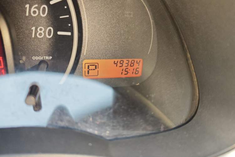 Used Nissan March 2010 1.5L Automatic Easy-Style Version Odometer Close Up