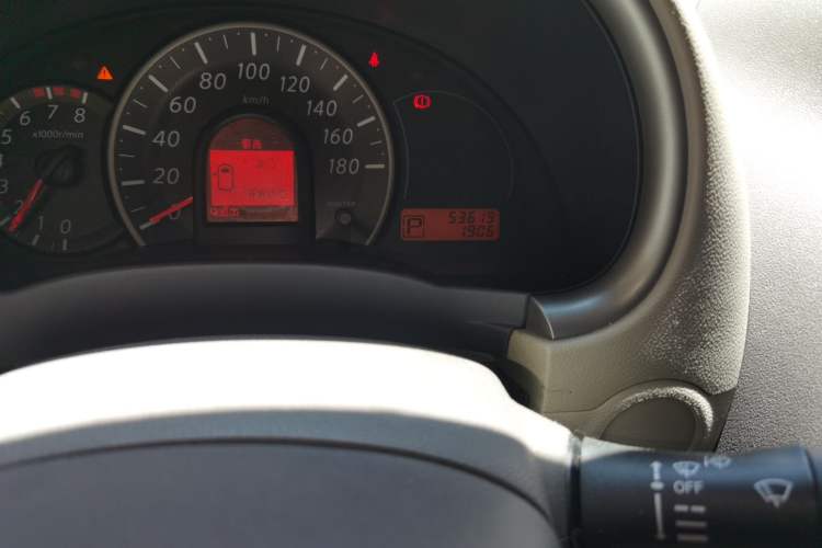 Used Nissan March 2010 1.5L Automatic Easy-Style Version Odometer Close Up
